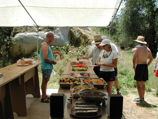 Riverside Kitchen Food Spread during your Whitewater Rafting Trip
