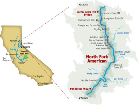 North Fork American River 1 Day Whitewater Rafting Trip