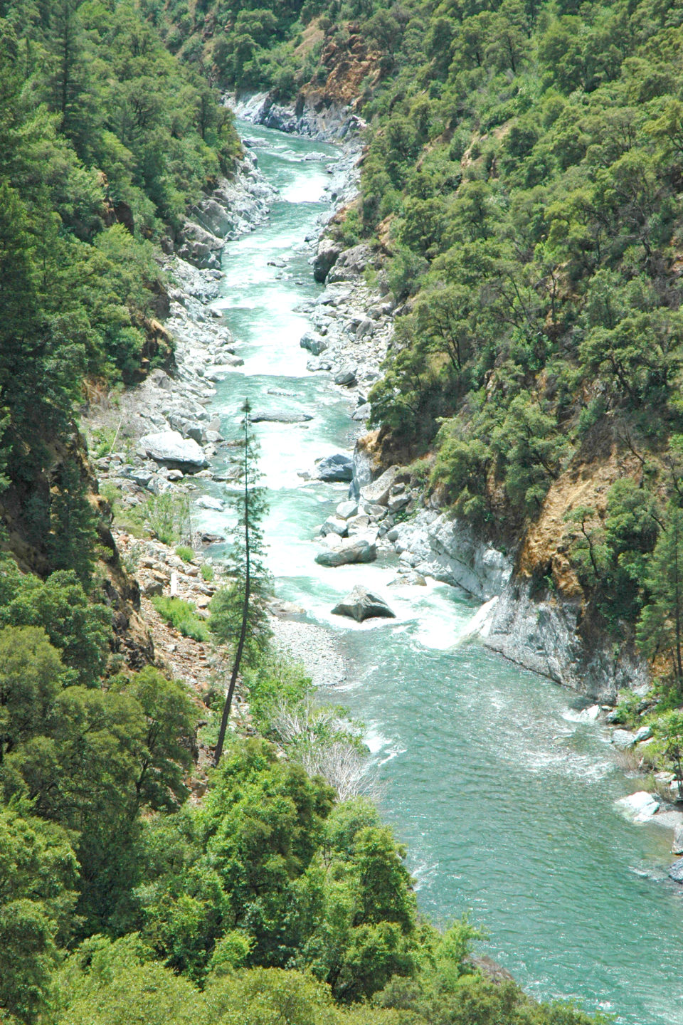 scenic view of the north fork american river canyon