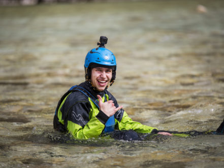 a seasoned river guide on the american river in california