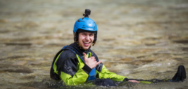 a seasoned river guide on the american river in california