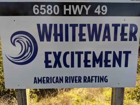 Whitewater Excitement Entrance sign